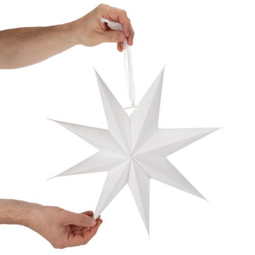 Hangende LED-ster met timer, warm wit, voor buiten, 38 cm | Floristik24.nl