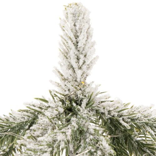 Kunstplant met sneeuw, LED-kerstboom in een jutezak, werkt op batterijen, voor gebruik binnenshuis, 50 cm | Floristik24.nl