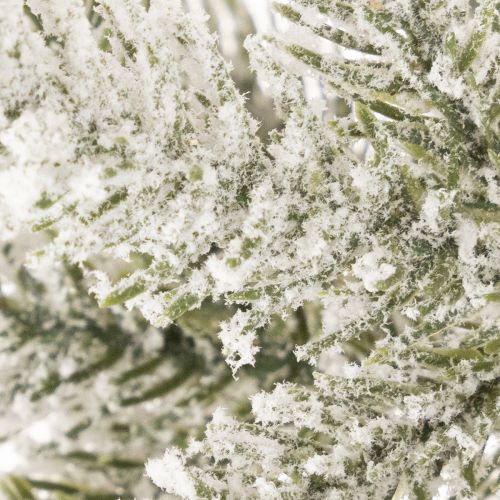 Kunstkerstboom met sneeuw in een jutezak, 40 ledlampjes, voor binnengebruik, 85 cm | Floristik24.nl