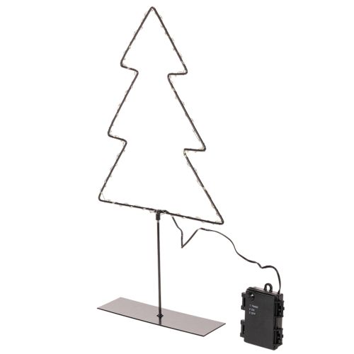 LED-kerstboom, werkt op batterijen, tafeldecoratie voor binnen, 47 cm | Floristik24.nl