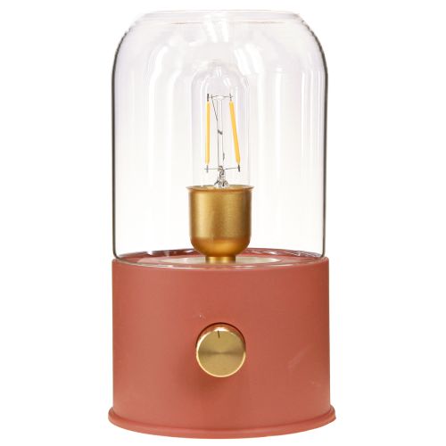 Artikel LED tafellamp retro LED licht warm wit bruin H19,5cm