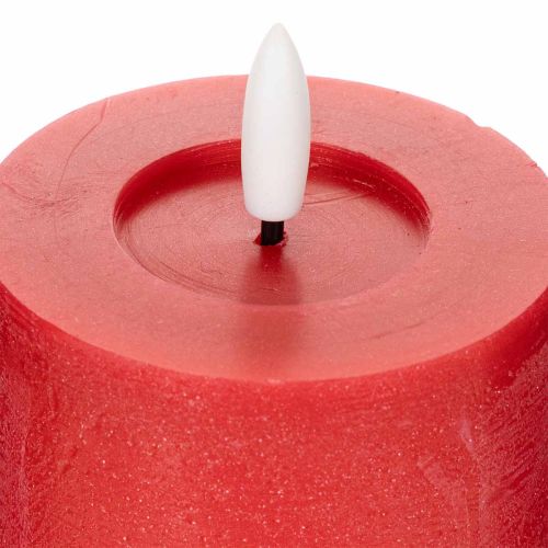 Rode LED-kaars met timer en