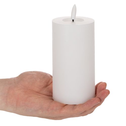 LED-zuilkaars, flikkerend, met timer, Ø7cm, 16cm | Floristik24.nl