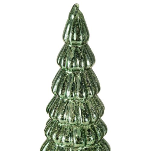 Floristik24 LED kerstboom draaiend groen zilver H34cm 2 stuks