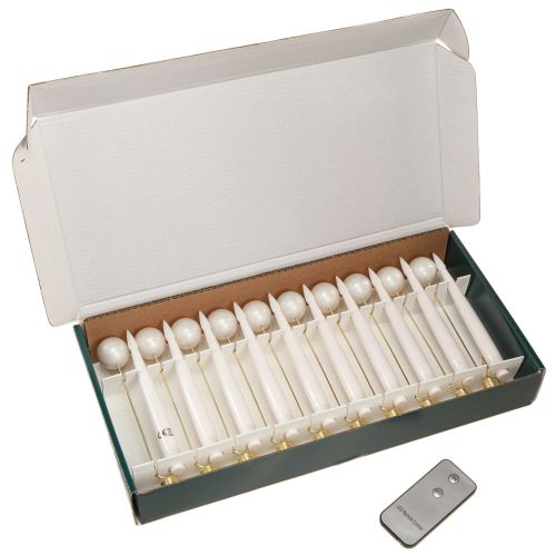 Floristik24 LED-kerstboomkaarsen draadloze afstandsbediening 15,5cm 10 st