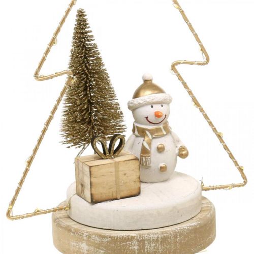 Artikel Tafeldecoratie Kerst LED spar Voor batterij H21cm, set van 2