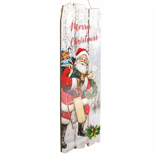 Floristik24 LED muurschildering Kerstman &quot;Merry Christmas&quot; 21 × 60cm Voor batterij