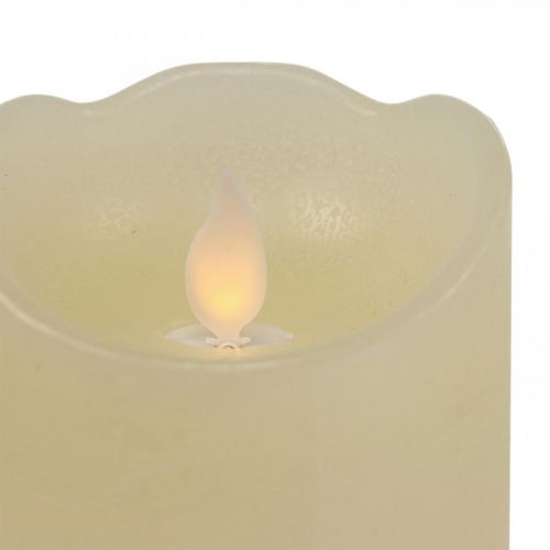 LED kaarsvet stompkaars warm wit Ø7,5cm H12,5cm