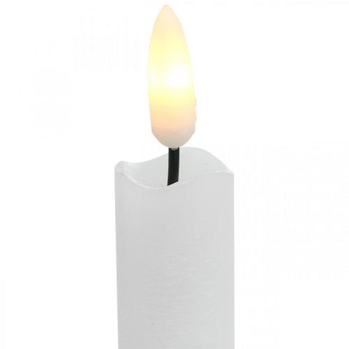 Artikel LED kaarsvet tafelkaars warm wit voor batterij Ø2cm 24cm 2st