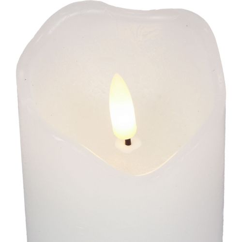 Floristik24 LED kaars met timer echte was stompkaars Ø7cm H9cm