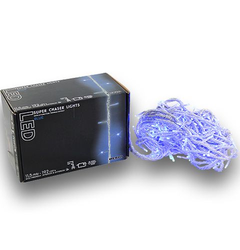 LED lichtketting 192 blauw met 8 functies