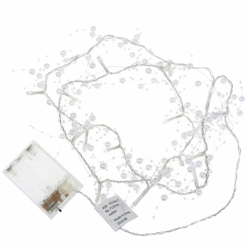 Floristik24 LED lichtketting parelslinger wit warm wit L120cm