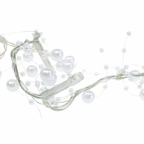 Floristik24 LED lichtketting parelslinger wit warm wit L120cm