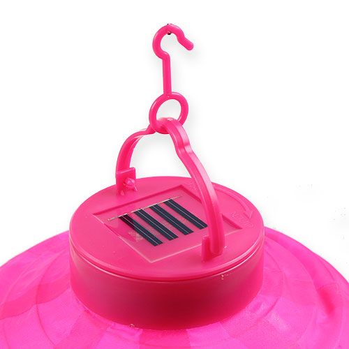 Artikel Lampion LED met solar 20cm roze