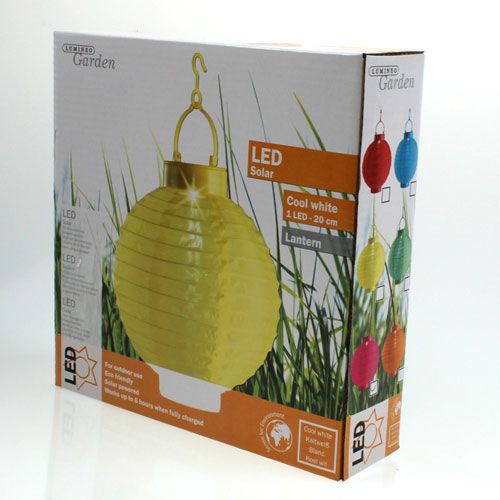 Artikel Lampion LED met solar 20cm roze