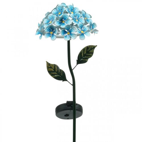 LED chrysant, lichtgevende decoratie voor de tuin, metalen decoratie blauw L55cm Ø15cm