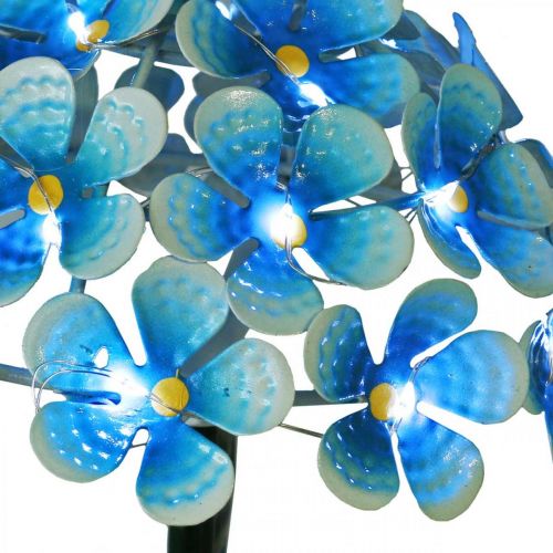 Artikel LED chrysant, lichtgevende decoratie voor de tuin, metalen decoratie blauw L55cm Ø15cm