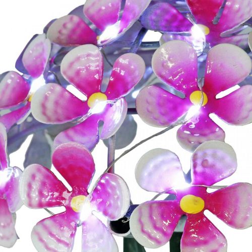 Floristik24 Solar bloem, LED tuindecoratie, decoratief chrysant roze L55cm Ø15cm