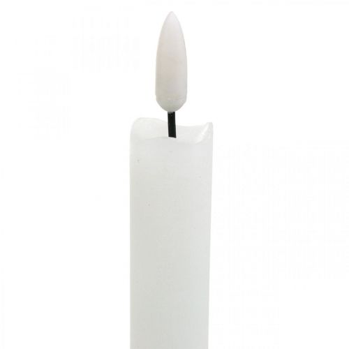 Artikel LED kaarsvet tafelkaars warm wit voor batterij Ø2cm 24cm 2st