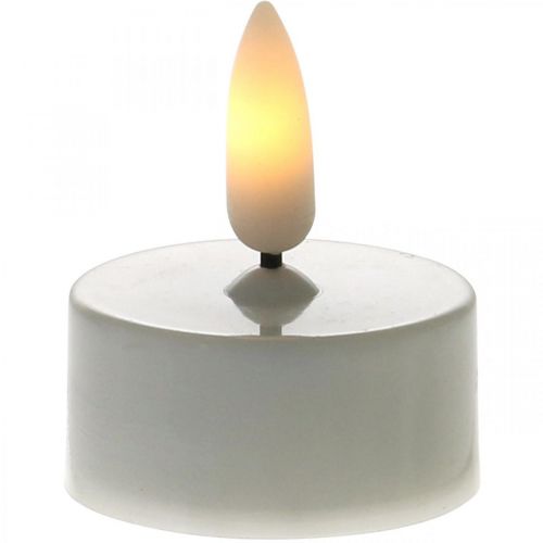 Floristik24 Warm Witte LED Waxinelichtjes Vlam Effect LED Verlichting Kunstkaarsen Ø3.6cm Set van 6