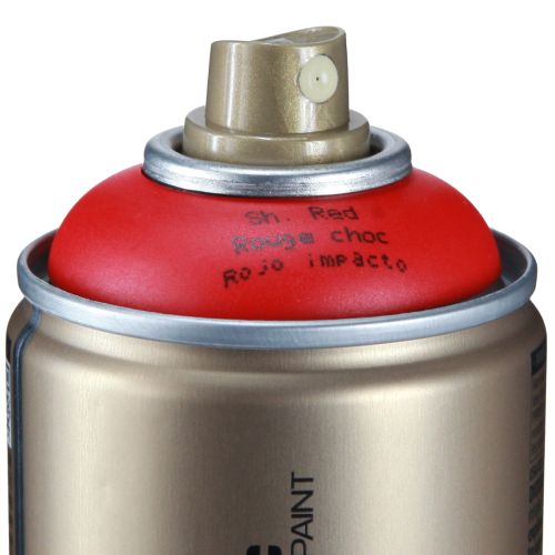 Artikel Verfspray rood Montana Gold satijn mat 400ml