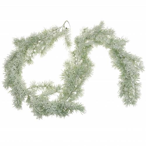 Floristik24 Lariks slinger met glitter en sneeuw 160cm