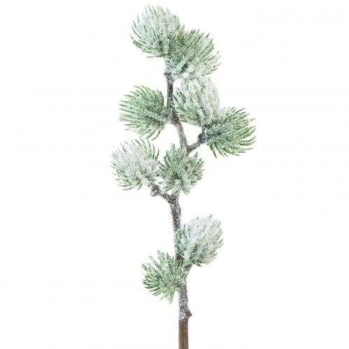 Floristik24 Lariks kunsttak groene decoratieve tak besneeuwd L25cm