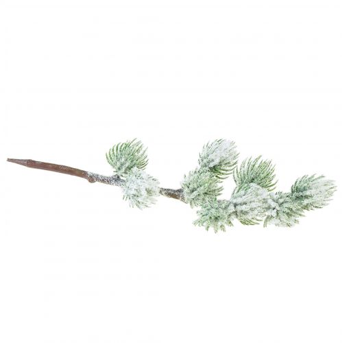 Floristik24 Lariks kunsttak groene decoratieve tak besneeuwd L25cm