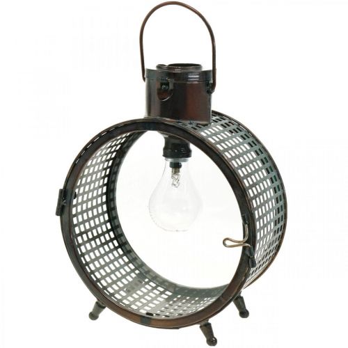 Floristik24 Lamp op zonne-energie metaal balkon deco industrieel design Ø23cm