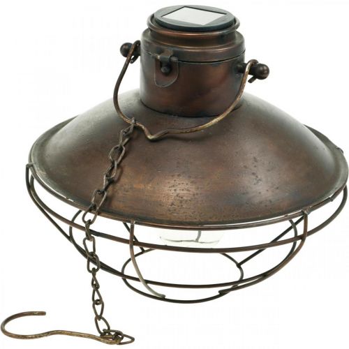 Floristik24 LED hanglamp, rustieke hanglamp op zonne-energie Ø24,5cm H24cm