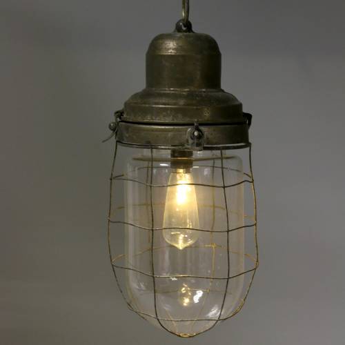 Floristik24 Decoratielamp scheepslamp met ketting om op te hangen LED Ø13.5cm H29.5cm