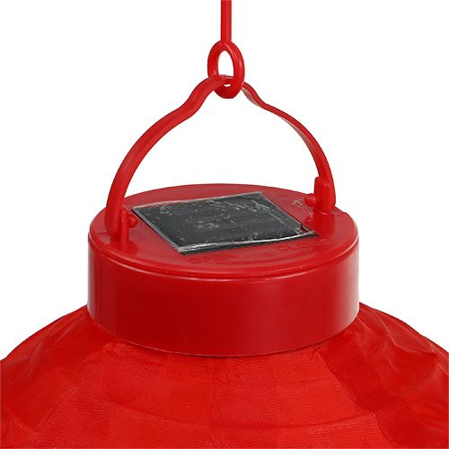 Artikel Lampion LED met solar 20cm rood