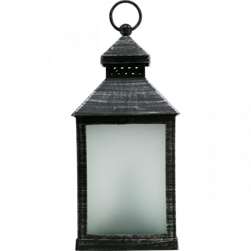 Floristik24 LED Lantaarn met Timer Deco Lantaarn Vintage Zilver H23cm