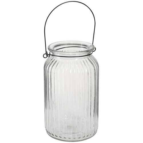 Floristik24 Lantaarn glazen lantaarn voor ophanghandvat H18cm 2st