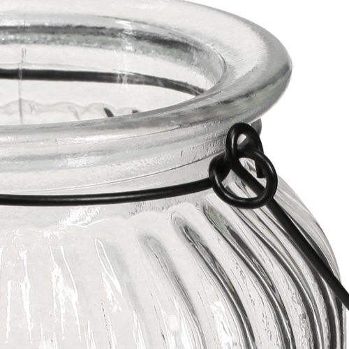 Artikel Lantaarn glazen lantaarn voor ophanghandvat H18cm 2st