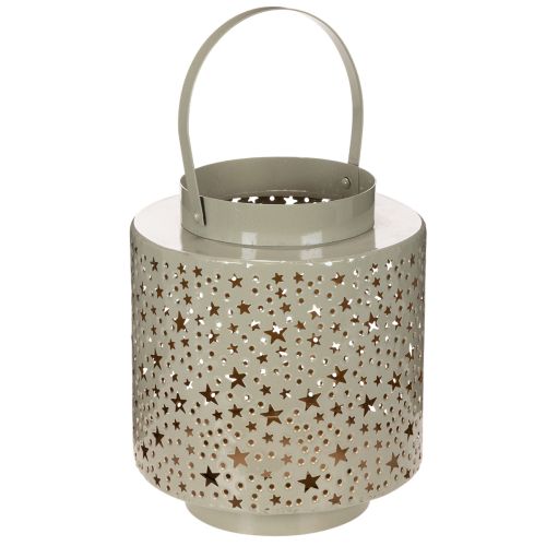 Lantaarn met sterrenpatroon, metaal, groen, 31 cm kopen | Floristik24.nl