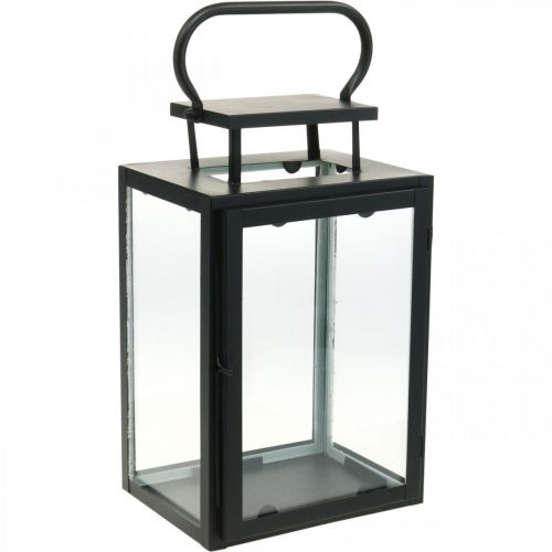 Floristik24.nl Decoratieve zwart rechthoekige glazen lantaarn 19x15x30,5cm - goedkoop online kopen