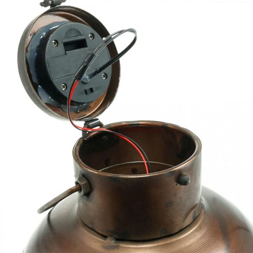 Floristik24 Solar lantaarn, LED hanglamp industriële look Ø16cm H32cm