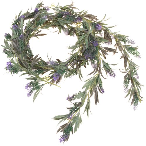 Floristik24 Lavendel bloemenslinger kunstpaars groen 180cm 2st
