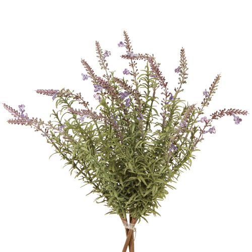 Artikel Lavendel kunstkruiden op een stengel met 7 takken 40cm 3st