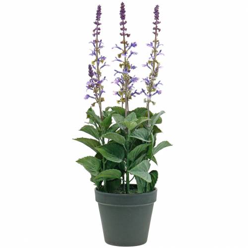 Artikel Decoratieve lavendelplant, mediterrane lavendelpot, paarse kunstbloem