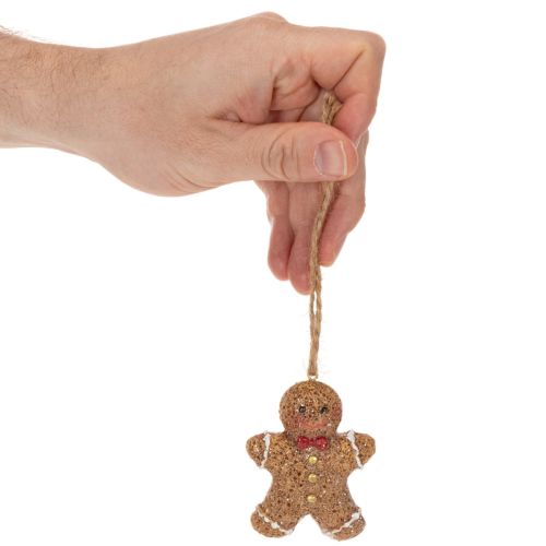 Decoratieve hangende ornamenten, kunstmatige peperkoekfiguurtjes, 7 cm, 3 stuks | Floristik24.nl