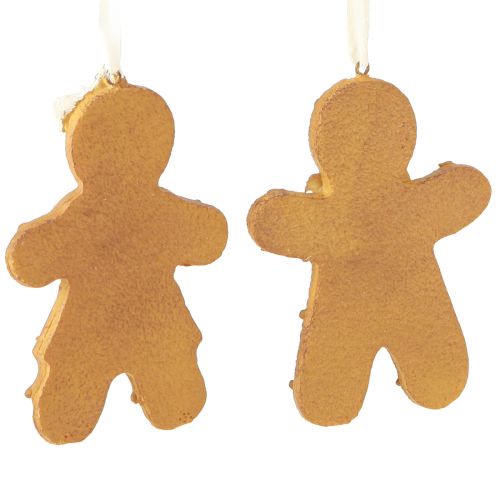 Artikel Peperkoekmannetje decoratie peperkoekvrouw om op te hangen H10,5cm 4st