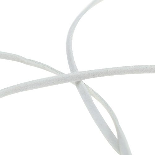 Floristik24 Leren koord wit 3mm 10m