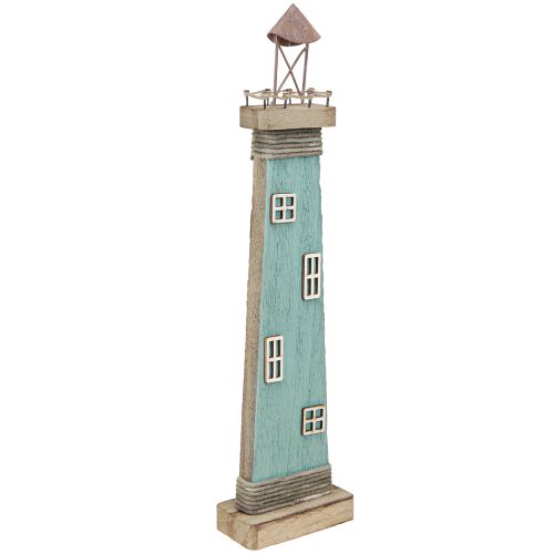 Floristik24 Vuurtoren antieke look maritieme tafeldecoratie hout blauw 40,5cm