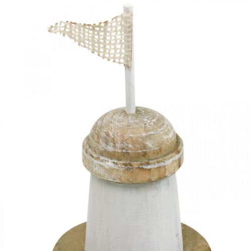 Floristik24 Maritieme decoratie, vuurtoren gemaakt van hout, mariene decoratie, decoratieve vuurtoren blauw H31cm