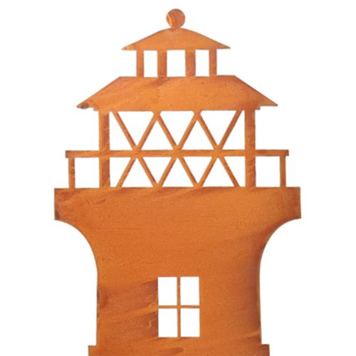 Floristik24 Vuurtorendecoratie maritieme decoratie tuindecoratie roest 60cm