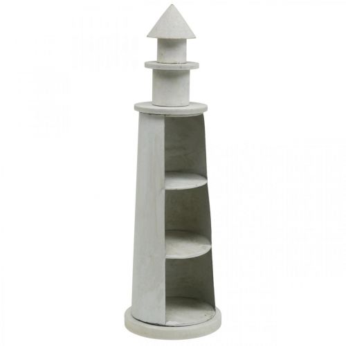 Floristik24 Vuurtoren Shabby Chic Crème Maritiem Deco Ø13cm H41.5cm