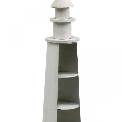 Artikel Vuurtoren Shabby Chic Crème Zomerdecoratie Maritiem Ø14,5cm H51cm