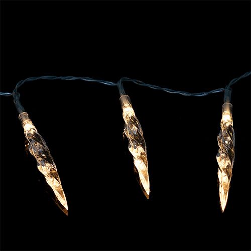 Floristik24 Lichtketting ijspegel 40 leds warm wit 3.9m